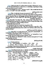 Đề cương ôn thi học sinh giỏi môn Hóa 10 năm 2016